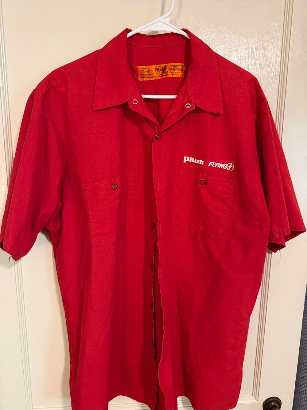 Pilot Flying Red Short-Sleeve Button-Down Shirt